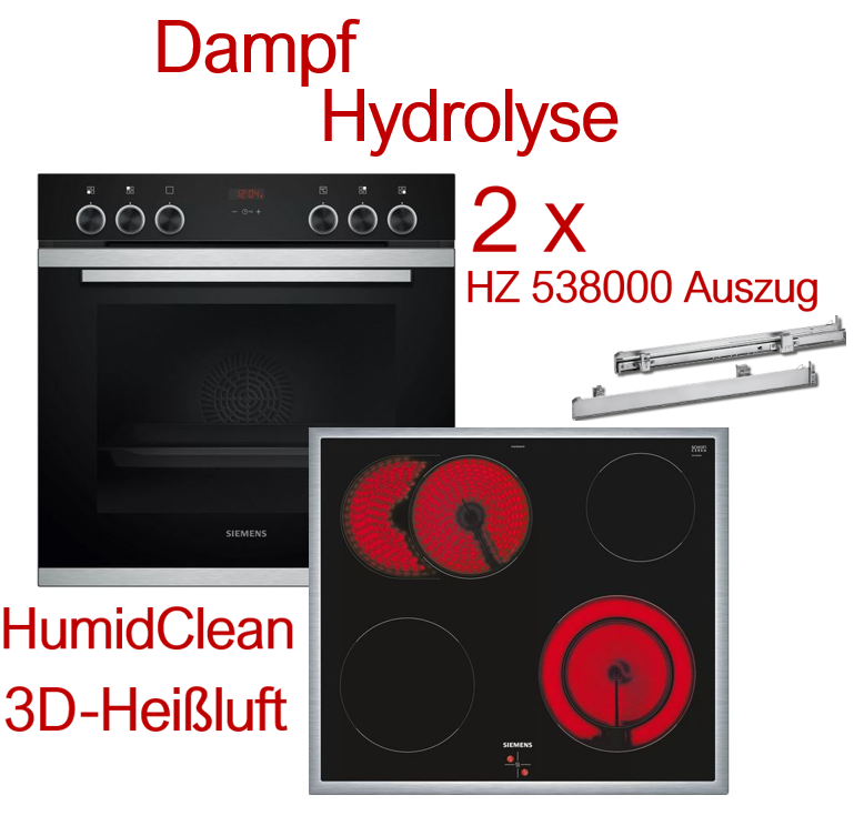 HERDSET SIEMENS| BACKOFEN+KOCHFELD| IQ300 60CM