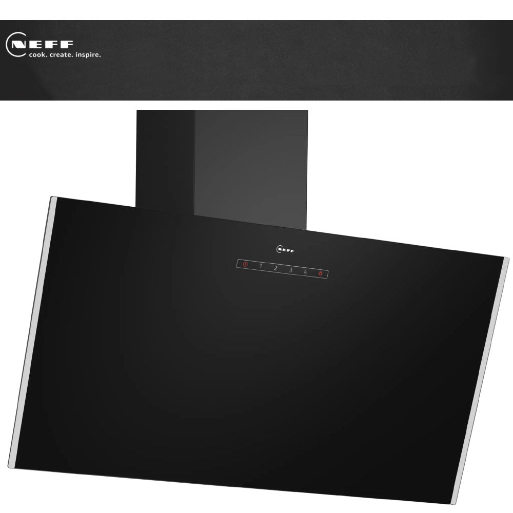 DUNSTABZUGSHAUBE SCHWARZ|NEFF D83 IDK 1SO|BREITE 80CM