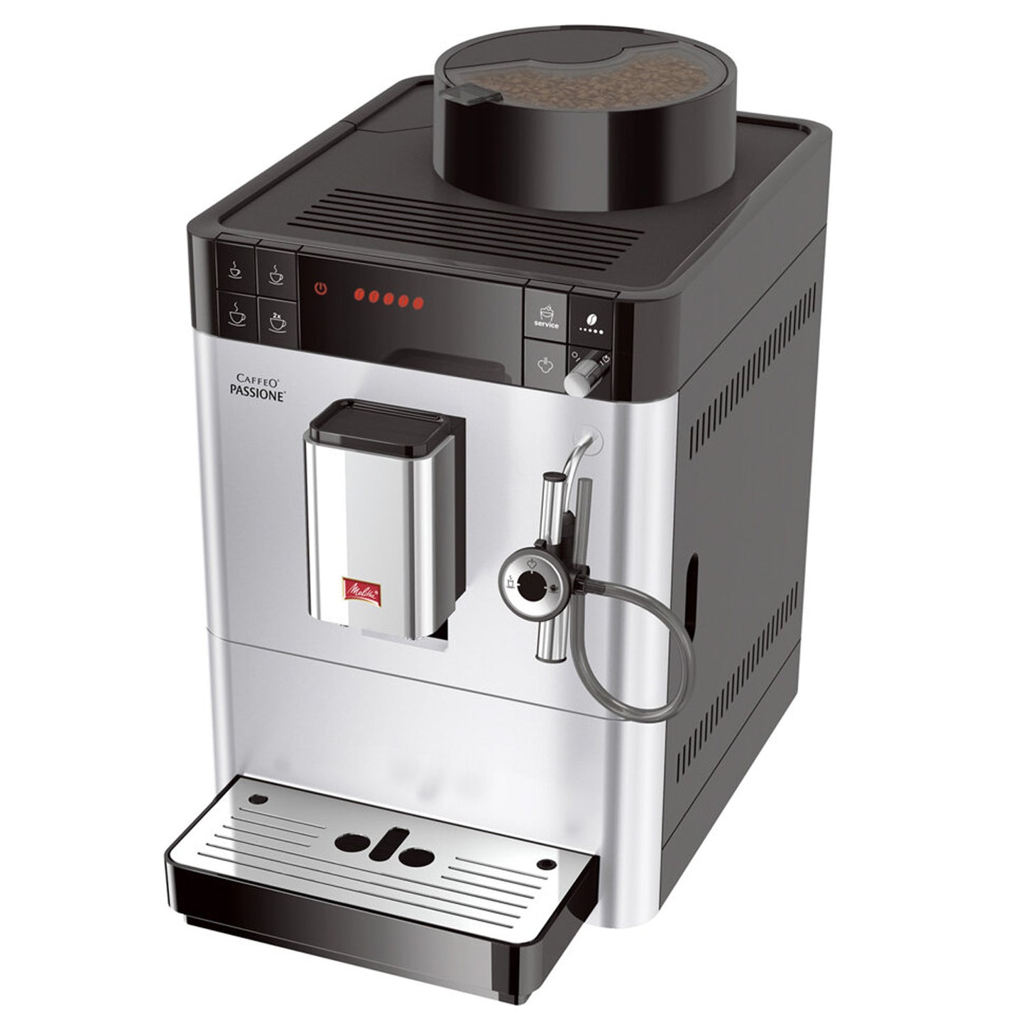 KAFFEEVOLLAUTOMAT MELITTA|PASSIONE F530-101|SILBER ODER SCHWARZ|INKL. BOHNEN+4GLÄSER