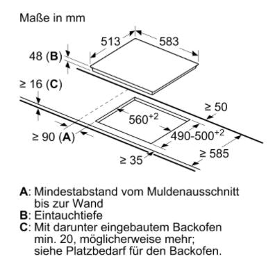 Elektrokochfeld 60cm | BOSCH PKE645D17| Autark