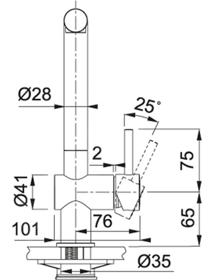 WASSERHAHN FRANKE | SPÜLTISCHARMATUR SAMOA | 115.0046.072