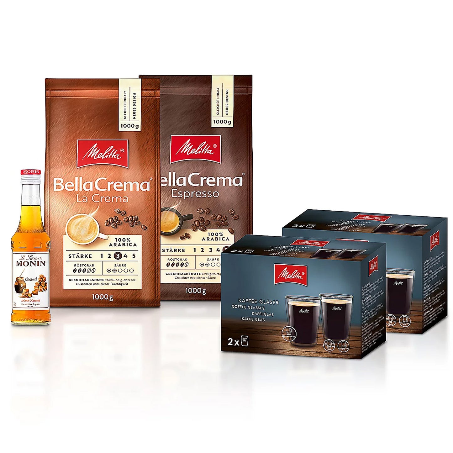 KAFFEEVOLLAUTOMAT MELITTA|PASSIONE F530-101|SILBER ODER SCHWARZ|INKL. BOHNEN+4GLÄSER
