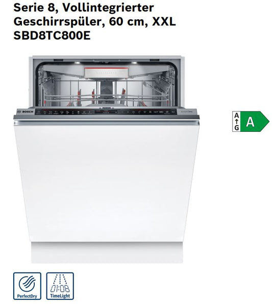 GESCHIRRSPÜLER BOSCH|SERIE 8 VOLLINTERGRIERT|60 cm XXL