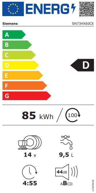 GESCHIRRSPÜLER WIFI-FÄHIG| |SIEMENS SN73HX60 CE| 60CM VOLLINTEGRIERT