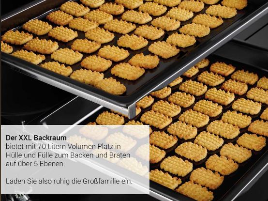 BACKOFEN KÜPPERSBUSCH  B6130.0 S1 A+ | SCHWARZ-EDELSTAHL | INKL. 1 TEILAUSZUG